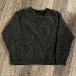 Alexander Julian Charcoal V-Neck Sweater